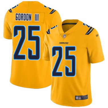 Los Angeles Chargers NFL Football Melvin Gordon Gold Jersey Youth Limited  #25 Inverted Legend->youth nfl jersey->Youth Jersey